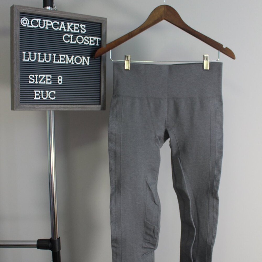 Lululemon | EUC | Ebb to Street Pant (First Release) | Heathered Slate | Size 8